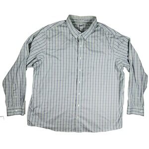 Duluth Trading Untucked Button Up Shirt Mens 2XL Tall Plaid Cotton Relaxed Fit